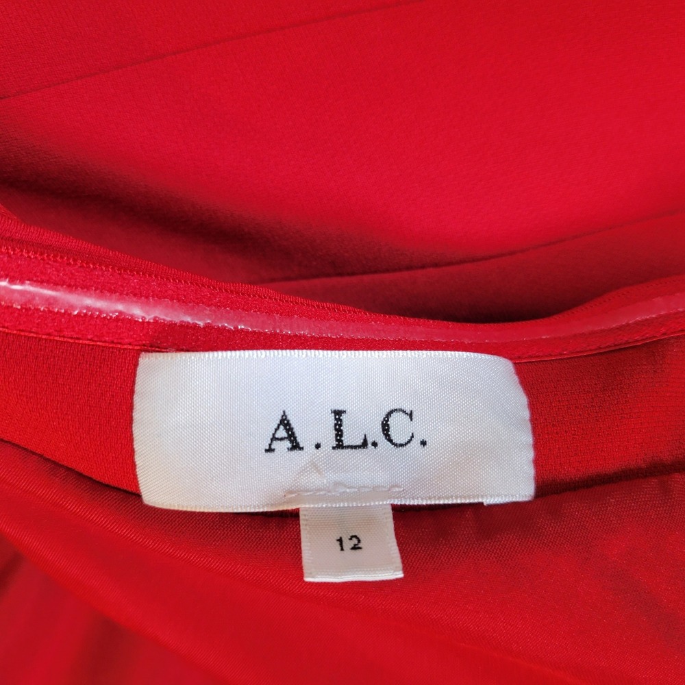 A.L.C. Womens Elsie Strapless Corset Mini Dress Size 12 Red Cocktail Formal Prom - Picture 8 of 13
